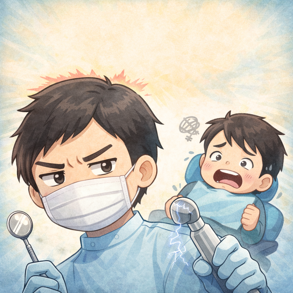 むやみに削る治療にならないように注意喚起をしているイラストです。