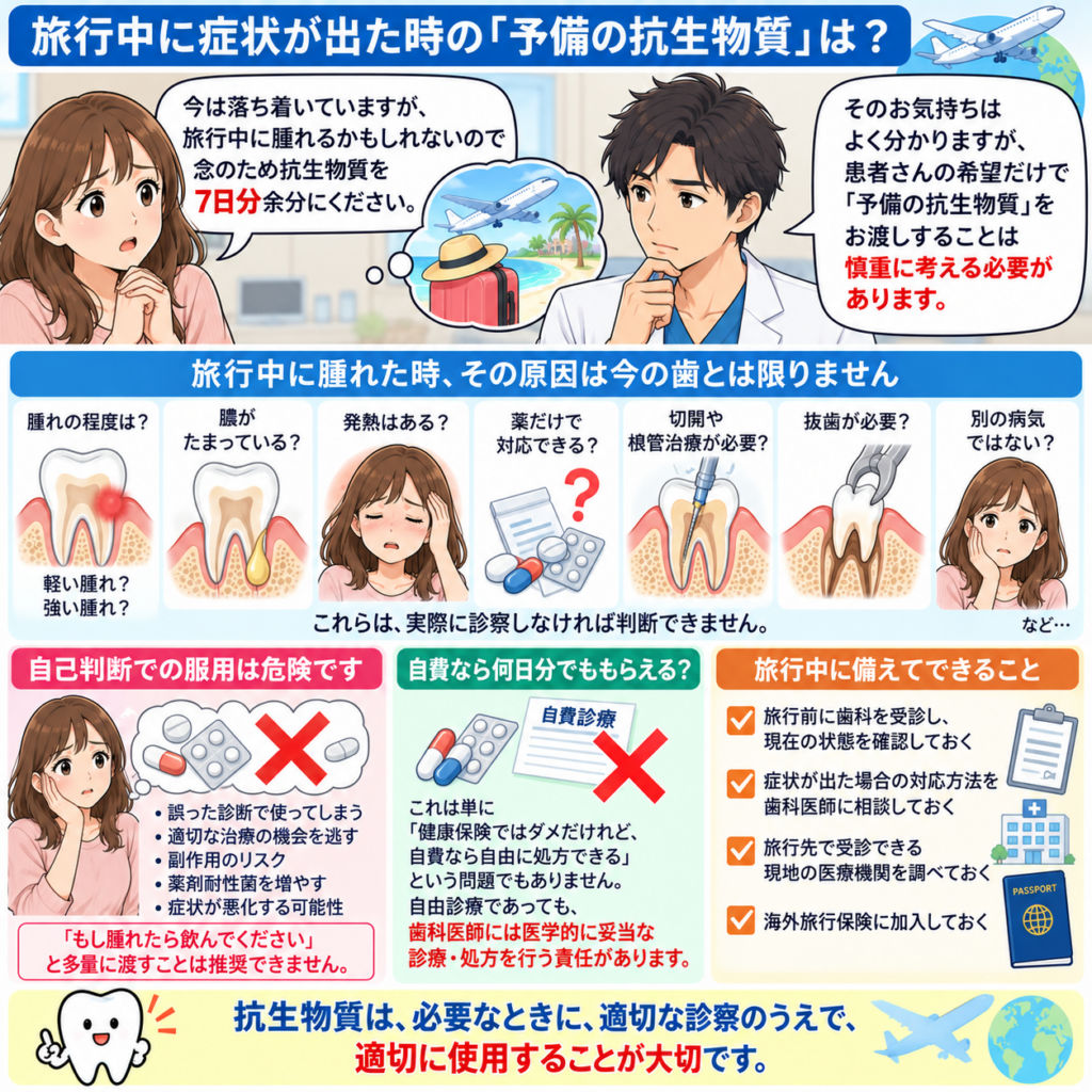 予備の抗生物質おw出せない理由について解説。